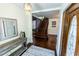 Entryway featuring hardwood floors, a grand staircase, and tasteful decor at 5501 Bates St, Seminole, FL 33772