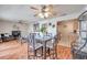 Open concept dining area with a view of the kitchen and living room at 5157 Beach Se Dr # C, St Petersburg, FL 33705
