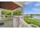 Balcony overlooks water, with stairs leading down at 5157 Beach Se Dr # C, St Petersburg, FL 33705