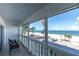 Balcony overlooking the beach and ocean at 403 Gulf Way # 302, St Pete Beach, FL 33706