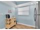 Small coffee bar with coffee maker and storage at 403 Gulf Way # 302, St Pete Beach, FL 33706