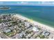Aerial view showcasing beachfront property location at 403 Gulf Way # 302, St Pete Beach, FL 33706