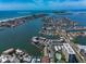 Aerial view showcasing the property's waterfront location at 400 Larboard Way # 106, Clearwater Beach, FL 33767