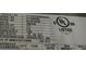 Close-up of appliance information label at 2587 Countryside Blvd # 6306, Clearwater, FL 33761