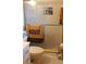 Bathroom featuring a glass-enclosed shower and decorative tile accents at 8665 Mockingbird Ln, Seminole, FL 33777