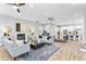 Open living room and kitchen with modern decor at 2430 6Th N Ave, St Petersburg, FL 33713