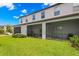 Spacious backyard with grassy area and screened patio at 7203 Sweet Alyssum Ct, Tampa, FL 33619