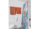 Simple bathroom with shower/tub combo and teal shower curtain at 6400 46Th N Ave # 117, Kenneth City, FL 33709
