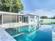 Sparkling pool with patio and view of the house and backyard at 161 Overbrook W St, Largo, FL 33770