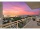 Balcony with gorgeous sunset and water views at 540 N Tamiami Trl # 1702, Sarasota, FL 34236