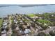Aerial view of waterfront homes and community at 7979 Garden N Dr, St Petersburg, FL 33710