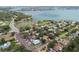 Aerial view of neighborhood by the water at 7979 Garden N Dr, St Petersburg, FL 33710