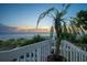 Ocean view from private balcony at sunset at 20052 Gulf Blvd, Indian Shores, FL 33785