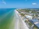 Aerial view of beach front homes and community at 5 158Th Ave, Redington Beach, FL 33708