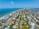 Aerial view of home with beach and ocean views at 5 158Th Ave, Redington Beach, FL 33708