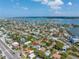 Aerial view highlighting the home's neighborhood setting at 5 158Th Ave, Redington Beach, FL 33708