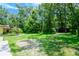 Large backyard with shed and mature trees at 15350 Scanio Dr, Spring Hill, FL 34610