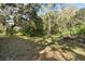 Spacious backyard with mature trees and shadows at 10208 Grove Dr, Port Richey, FL 34668