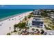 Stunning aerial view of the beachfront home with a private pool and beach access at 2 4Th Ave, Indian Rocks Beach, FL 33785