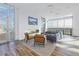 Modern shared lounge with fireplace and city views at 777 3Rd N Ave # 1204, St Petersburg, FL 33701