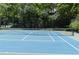 Well-maintained tennis court with blue surface at 201 Cypress Pond Rd # 201, Palm Harbor, FL 34683