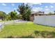 Spacious front yard with white picket fence and partial house view at 4822 3Rd S Ave, St Petersburg, FL 33711