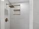 Updated shower with modern fixtures and mosaic tile at 4822 3Rd S Ave, St Petersburg, FL 33711