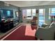 Condo living room with water views and seating at 7200 Sunshine Skyway S Ln # 7E, St Petersburg, FL 33711