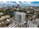Aerial view of a modern building in a city setting near the water at 777 3Rd N Ave # 1204, St Petersburg, FL 33701
