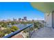 Spacious balcony overlooking the cityscape and lake at 777 3Rd N Ave # 1204, St Petersburg, FL 33701