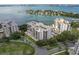 Aerial view of the condos with waterfront access at 6 Belleview Blvd # 706, Belleair, FL 33756