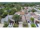 Wide aerial view of neighborhood with lush greenery at 7518 Clanton Trl, Hudson, FL 34667