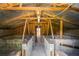Interior of outbuilding with block walls and loft at 13600 Ponce De Leon Blvd, Brooksville, FL 34601