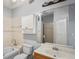 Updated bathroom with a bathtub, shower, and vanity at 13600 Ponce De Leon Blvd, Brooksville, FL 34601