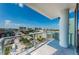 Spacious balcony with glass railings offering panoramic city views at 777 3Rd N Ave # 908, St Petersburg, FL 33701
