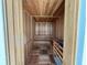A bright cedar sauna room with bench seating and wood flooring at 777 3Rd N Ave # 908, St Petersburg, FL 33701