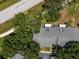 Aerial view showcasing the home's location and roofline at 3856 Goldfinch Ct, Palm Harbor, FL 34685