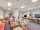 Spacious community room with seating, tables, and a TV at 400 Island Way # 308, Clearwater, FL 33767