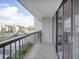 Private balcony with city and partial ocean views at 400 Island Way # 308, Clearwater, FL 33767