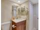 Bathroom with vanity, toilet and separate shower at 400 Island Way # 308, Clearwater, FL 33767