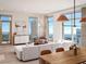 Bright living room with city views, large windows, and comfortable seating at 126 4Th Ne Ave # 1202, St Petersburg, FL 33701