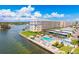 Aerial view showcasing building location and waterfront access at 6075 Shore S Blvd # 501, Gulfport, FL 33707