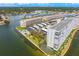 Wide aerial view of waterfront property and surrounding area at 6075 Shore S Blvd # 501, Gulfport, FL 33707