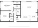 Floor plan showing a spacious living room, primary bedroom, and kitchen at 6075 Shore S Blvd # 501, Gulfport, FL 33707