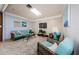 Comfortable common area with seating, TV, and ocean-themed decor at 300 Woodette Dr # 202B, Dunedin, FL 34698