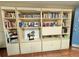 Spacious shelves filled with various books at 100 Bluff View Dr # 208B, Belleair Bluffs, FL 33770
