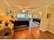 Spacious bedroom with hardwood floors and ample natural light at 100 Bluff View Dr # 208B, Belleair Bluffs, FL 33770