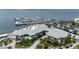 Aerial view of clubhouse and marina by the water at 6268 Palma Del Mar S Blvd # 407, St Petersburg, FL 33715