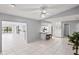 Bright dining area with tile floors and access to kitchen at 2502 Indigo Dr, Dunedin, FL 34698