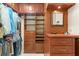 Large walk-in closet with ample shelving and drawer space at 2901 Leprechaun Ln, Palm Harbor, FL 34683